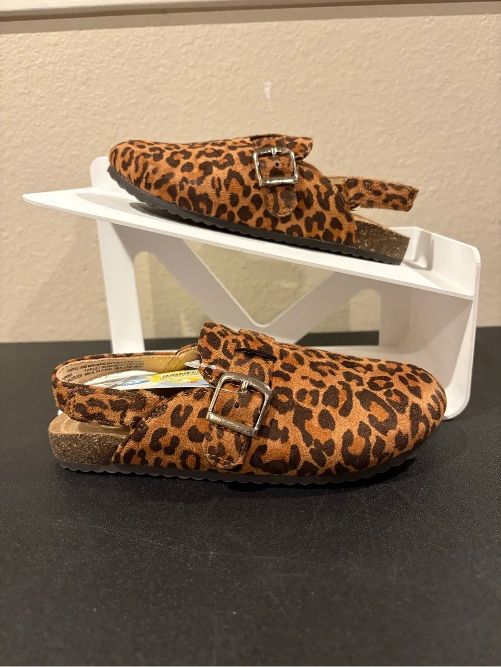 Cat & Jack Toddler Berlin Mule Clogs Sandals Cheetah Print Toddler  Size 12